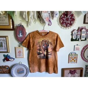 2009 tie dye youth The Mountain tiger graphic tee shirt sz XL